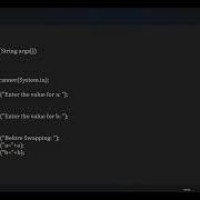 JAVA Program To Swap Values Of 2 Variables Using Temporary Variable