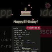 Birthday Cake Animation Html Css Javascript