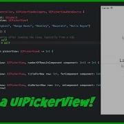 Swift 3 Tutorial How To Use A UIPickerView