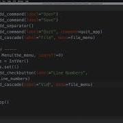 52 Python Tkinter Tutorial 5 Menu Bars