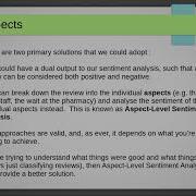 NLP Part 9 Aspect Level Sentiment Analysis I