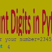 Count Digits In Python Count Int Value In Python