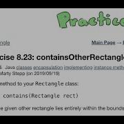 Java Practice It Exercise 8 23 ContainsOtherRectangle Classes Encapsulation Implementing