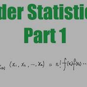 Order Statistics Part 1 Probability Joint Probability Density