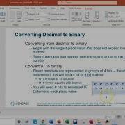 CIS119 Converting Decimal To Binary