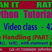 Python Tutorial Video Class 42 File Handling Part 2 By Ratan Sir