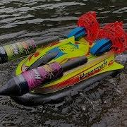 Rocket Powered RC Hovercraft Amazing Water Launch