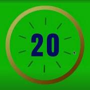 43 Seconds Countdown Timer With Number Display With Alarm Greenscreen Copyright Free