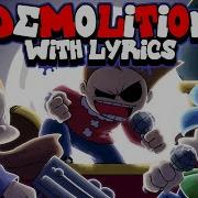 Demolition WITH LYRICS By RecD Ft Cyan Friday Night Funkin THE MUSICAL Eddsworld FNF Mod