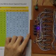 BCD To Seven Segment Decoder Circuit Using Only BC547 Transistors And 1K Resistors