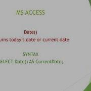 SQL TODAY S DATE Or CURRENT DATE