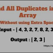 Find All Duplicates In An Array Without Using Any Extra Space LeetCode 442