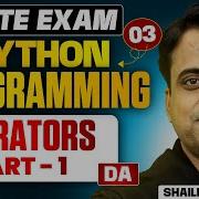 GATE Exam Python Programming 03 Operators Part 1 DA