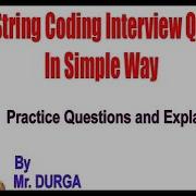 Python String Coding Interview Questions Youtube Live Stream By Durga Sir 2 30PM
