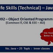 Java Inner Classes Non Static Member Anonymous Local Static Inner Class CS8392 OOP 25
