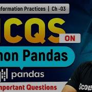 Python Pandas MCQs Chapter 1 Class 12th Informatic Practices IP Most Important Questions
