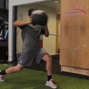 Split Stance Med Ball Side High Throw At Wall