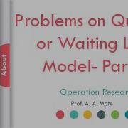 How To Solve Problems Waiting Line Model Part II OR ProfAAMote L04 LLAGT LLAGT