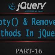 16 Empty And Remove Methods JQuery JQuery Empty JQuery Remove Learn JQuery JS Hindi Urdu