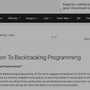Introduction To Backtracking Programming