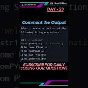 DAY 23 Tell Me The Output Of This Code Python Quiz Question Daily Quiz Challenge Ampire