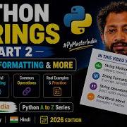 Python Strings Part 2 Methods Formatting More 4 2 PyMasterIndia