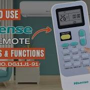 How To Use Hisense AC Remote Buttons Functions Heat Pump Remote Guide Model No DG11J1 91