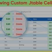 Part 3 Java Swing Modern JTable With Edit Delete Buttons Custom UI Design