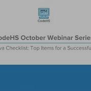 AP Java Checklist Top Items For A Successful Year Webinar