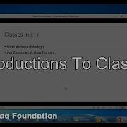 Introductions To Classes Computer Science Lecture Sabaq Pk