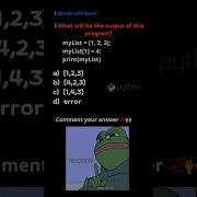 Python Logical Question Python Programming Shorts Memes Python Pythonquiz Quiz Interview