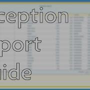 Exception Report Guide Updated For V 1 1 625