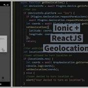 Ionic Capaitor Geolocation Tutorial ReactJS