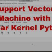 Support Vector Machine SVM With Linear Kernel Python Code Machine Learning SVM Python