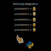 Print Emojis Using Python Print Emojis Using Python Print Emoji Python Tutorial 13 Cyber