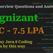 2 Cognizant Interview Java Coding Interview Question Answers