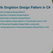 Thread Safe Singleton Design Pattern In C With Examples Thread Safe In C