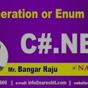 Enumeration Or Enum Types In C C NET Tutorial Mr Bangar Raju