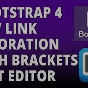 Bootstrap 4 Nav Link Decoration With Bootstrap 4 And Brackets Text Editor