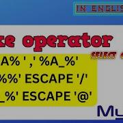 LIKE OPERATOR ESCAPE CLAUSE SELECT COMMAND MYSQL CBSE IP PYTHON