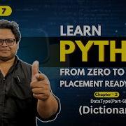 Python Full Course Chapter 2 Part 6 Dictionary In Python Zero To Placement