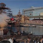 Водное каскадерское шоу в Universal Studios Hollywood в Лос Анджелесе 1995 год хаос с перестрел