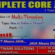 Core Java Multi Threading How To Define A Thread Part 10