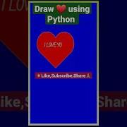 Draw Heart Using Python Shorts WhatsApp Status Instagram Reels