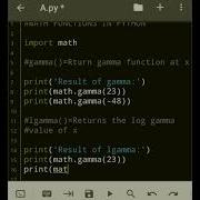 Math Functions In Python Part13 Gamma Lgamma Log1p Ldexp