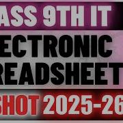 Class 9 IT Electronic Spreadsheet Information Technology 402 UNIT 4 One Shot 2025 26