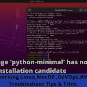 E Package Python Minimal Has No Installation Candidate