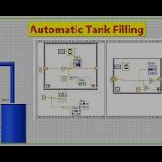 LabVIEW Автоматический процесс заполнения резервуара в LabVIEW