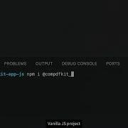 JavaScript Step 1 Install The ComPDFKit For Web Package From NPM Into Your Vanilla JS Project