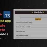 CRUD Todo App React Typescript Project Create TODO Web App With ReactJs Typescript Tutorial